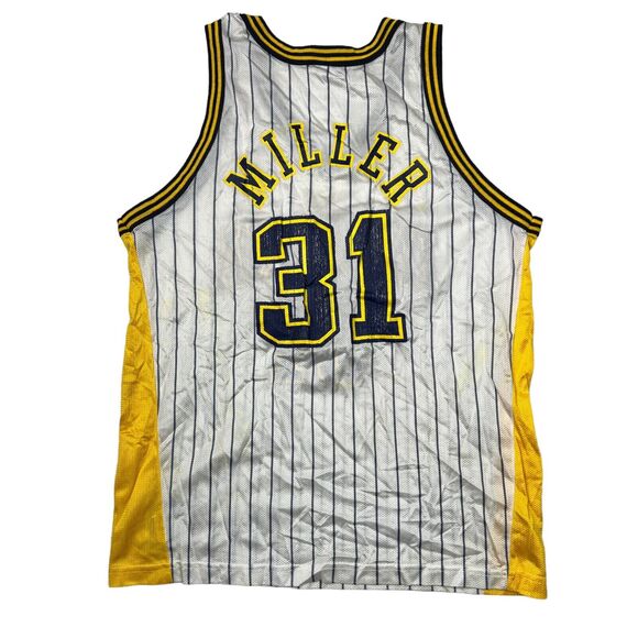 Champion VTG Y2K NBA Indiana Pacers Reggie Miller Swingman Jersey FLAW 40 Medium - Picture 2 of 9